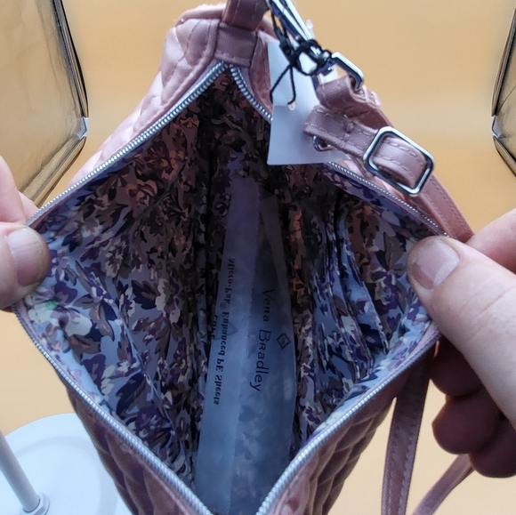 Vera Bradley Pink Quilted Bag with 2 Adjustable, Detachable Straps, NWT - Picture 3 of 3